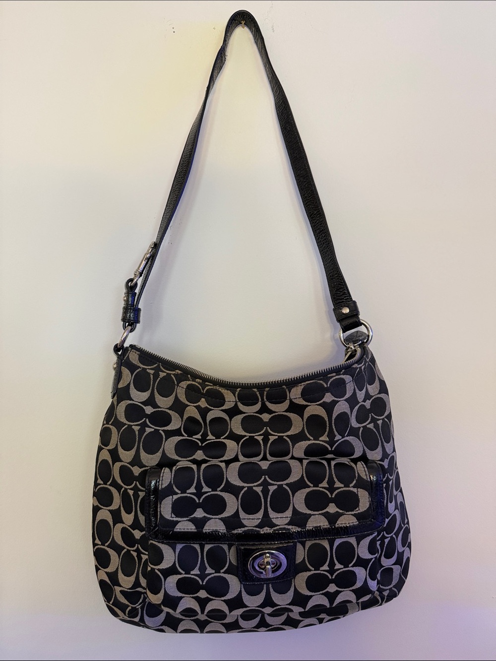 Coach Penelope Signature Sateen Convertible Hobo, style F19232